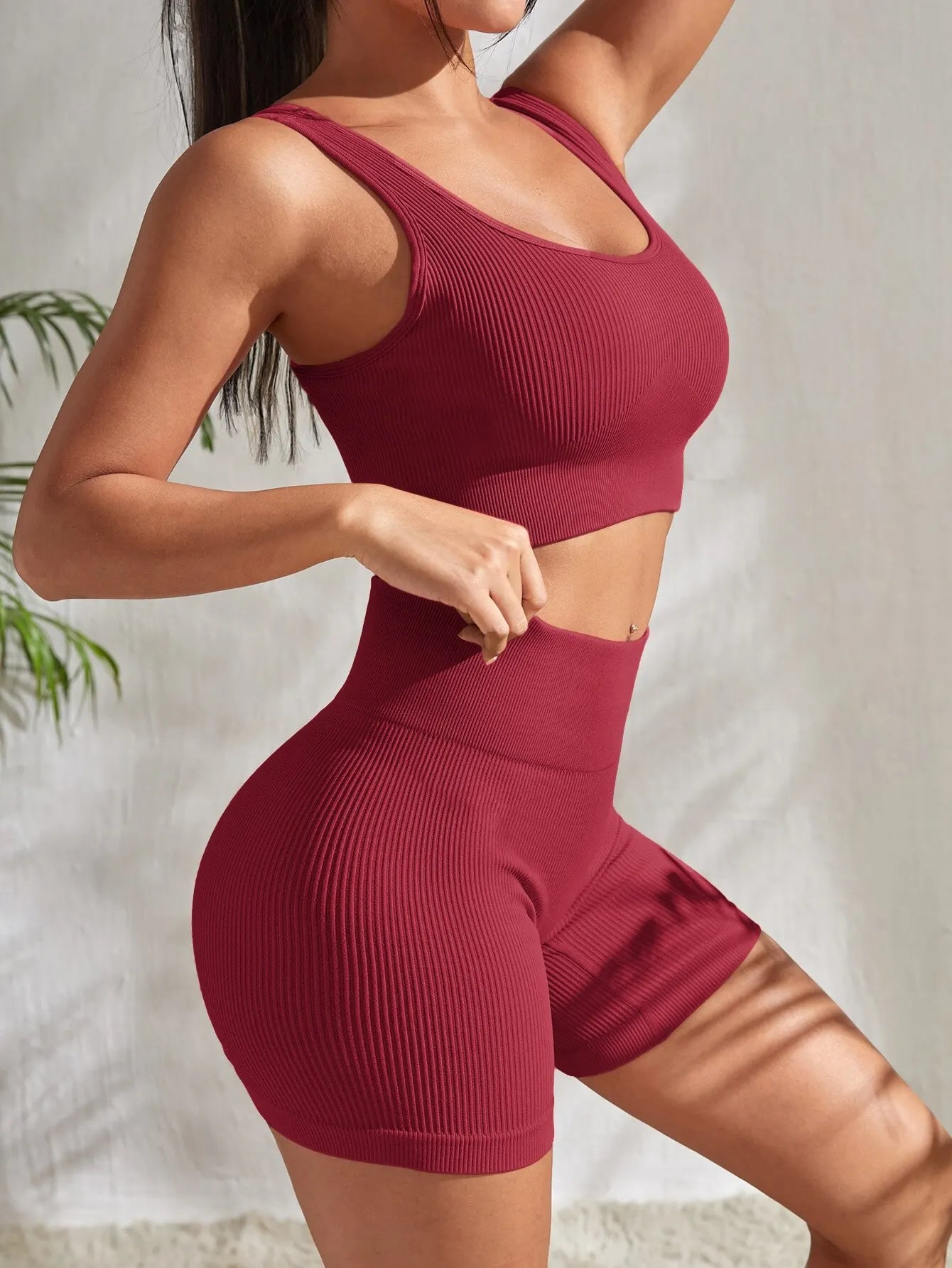 Seamless Ribbed Yoga Sets