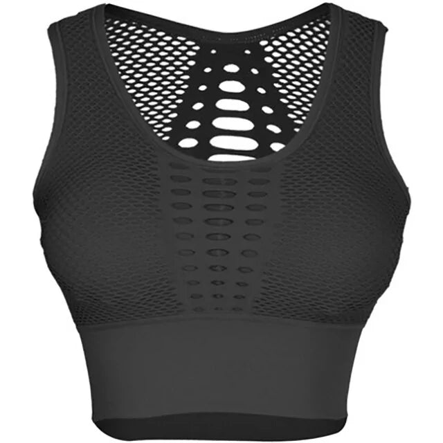 Shockproof Mesh Sports Bra